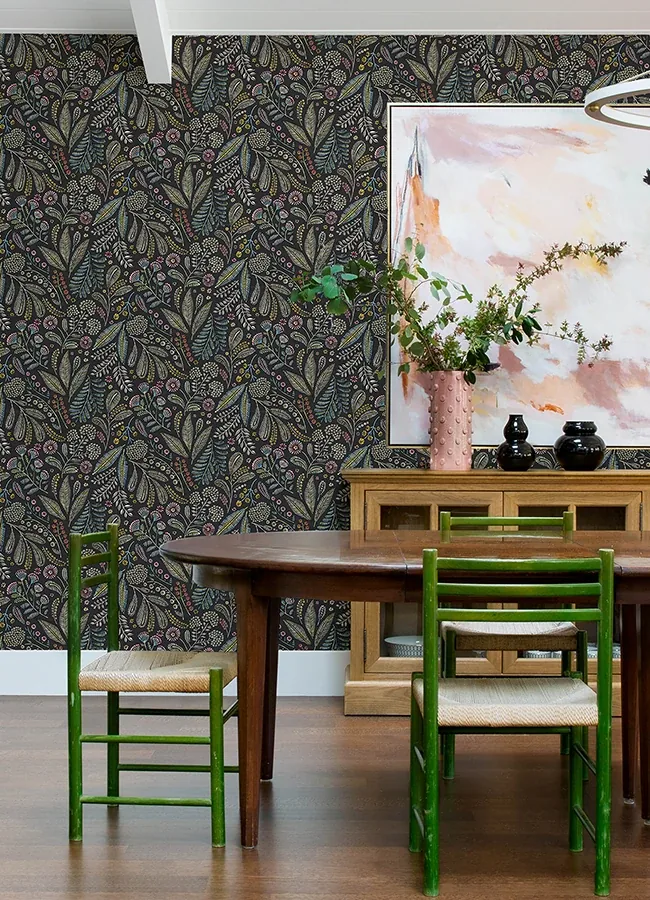 A-Street Prints Briar Charcoal Floral Wallpaper - SKU 4135-27294