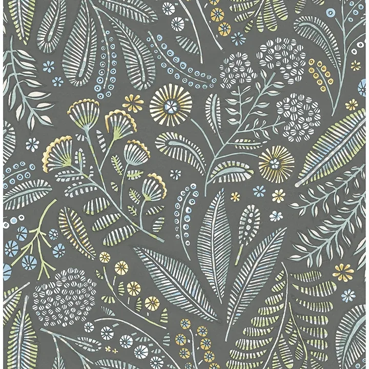 4135-27297 | Briar Grey Floral Wallpaper