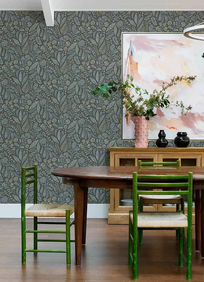A-Street Prints Briar Grey Floral Wallpaper - SKU 4135-27297