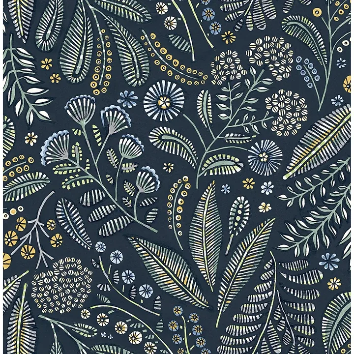 4135-27293 | Briar Navy Floral Wallpaper