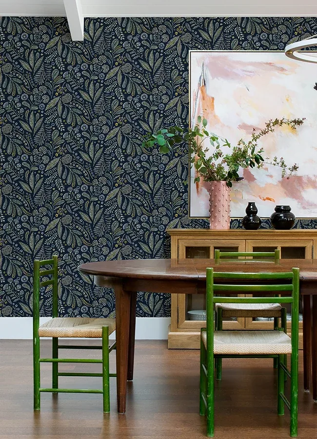 A-Street Prints Briar Navy Floral Wallpaper - SKU 4135-27293