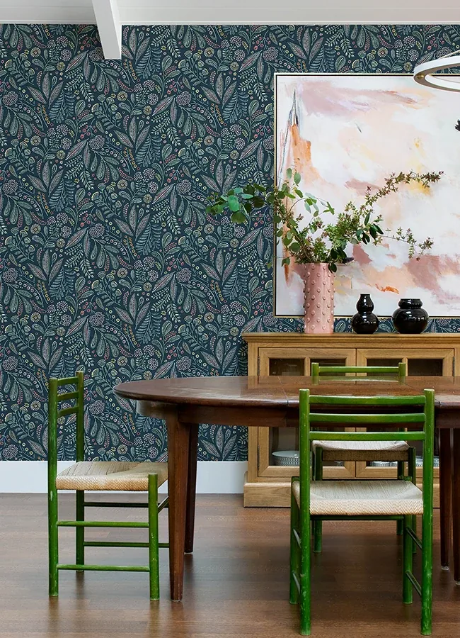 A-Street Prints Briar Teal Floral Wallpaper - SKU 4135-27295