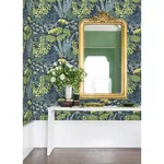 A-Street Prints Brie Dark Blue Forest Flowers Wallpaper - SKU 2973-90001