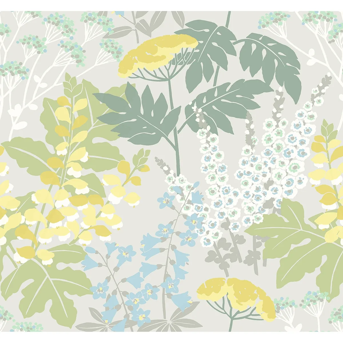 2973-90009 | Brie Pastel Forest Flowers Wallpaper