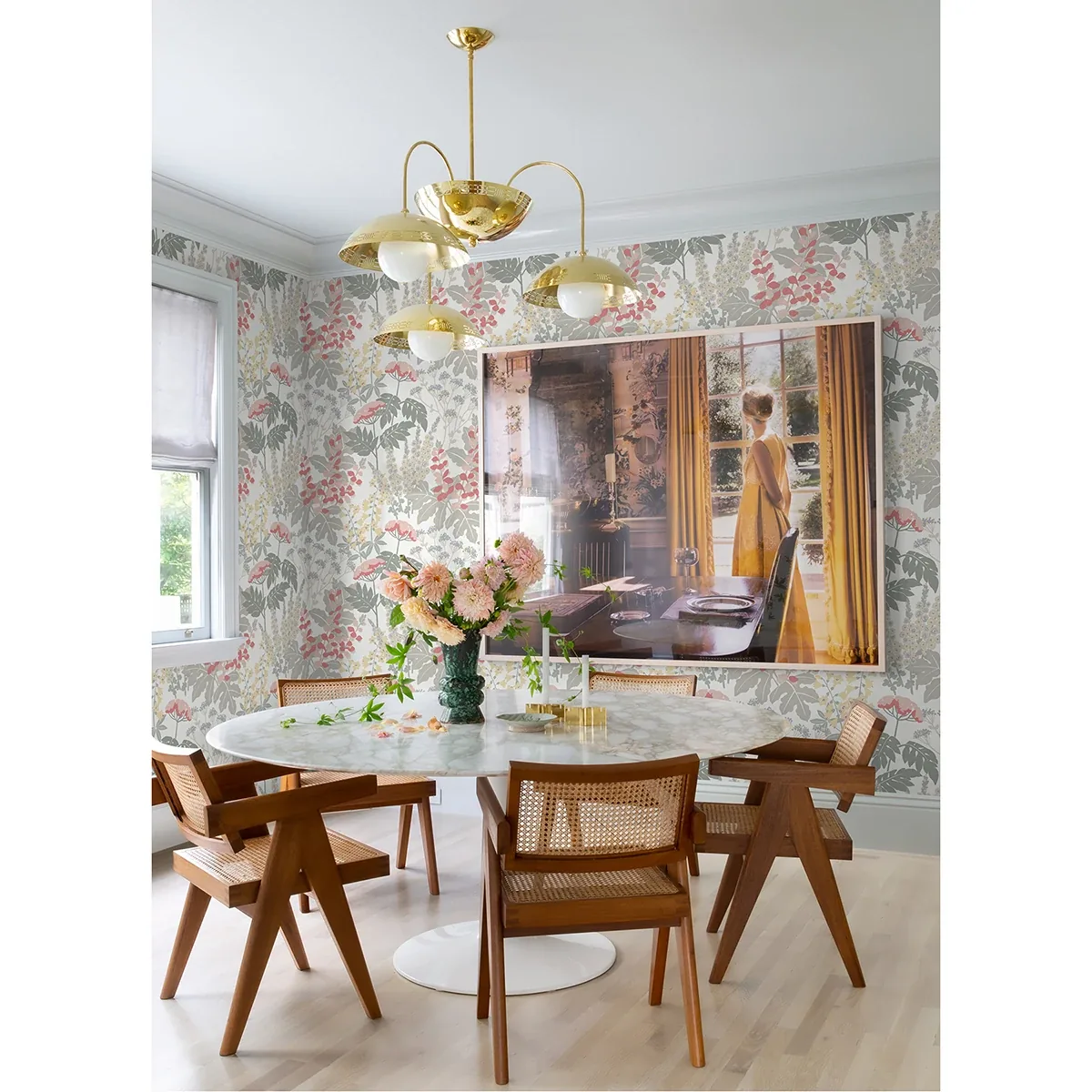 A-Street Prints Brie Pink Forest Flowers Wallpaper - SKU 2973-90014