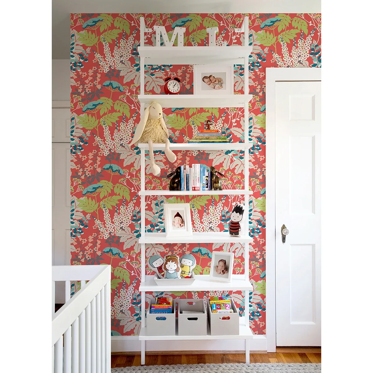 A-Street Prints Brie Red Forest Flowers Wallpaper - SKU 2973-90021