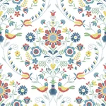 A-Street Prints Britt Multicolor Embroidered Damask Wallpaper - SKU 4066-26512