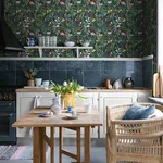 A-Street Prints Brittsommar Black Woodland Floral Wallpaper - SKU 4143-22006