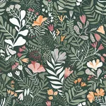 A-Street Prints Brittsommar Evergreen Woodland Floral Wallpaper - SKU 4143-22009