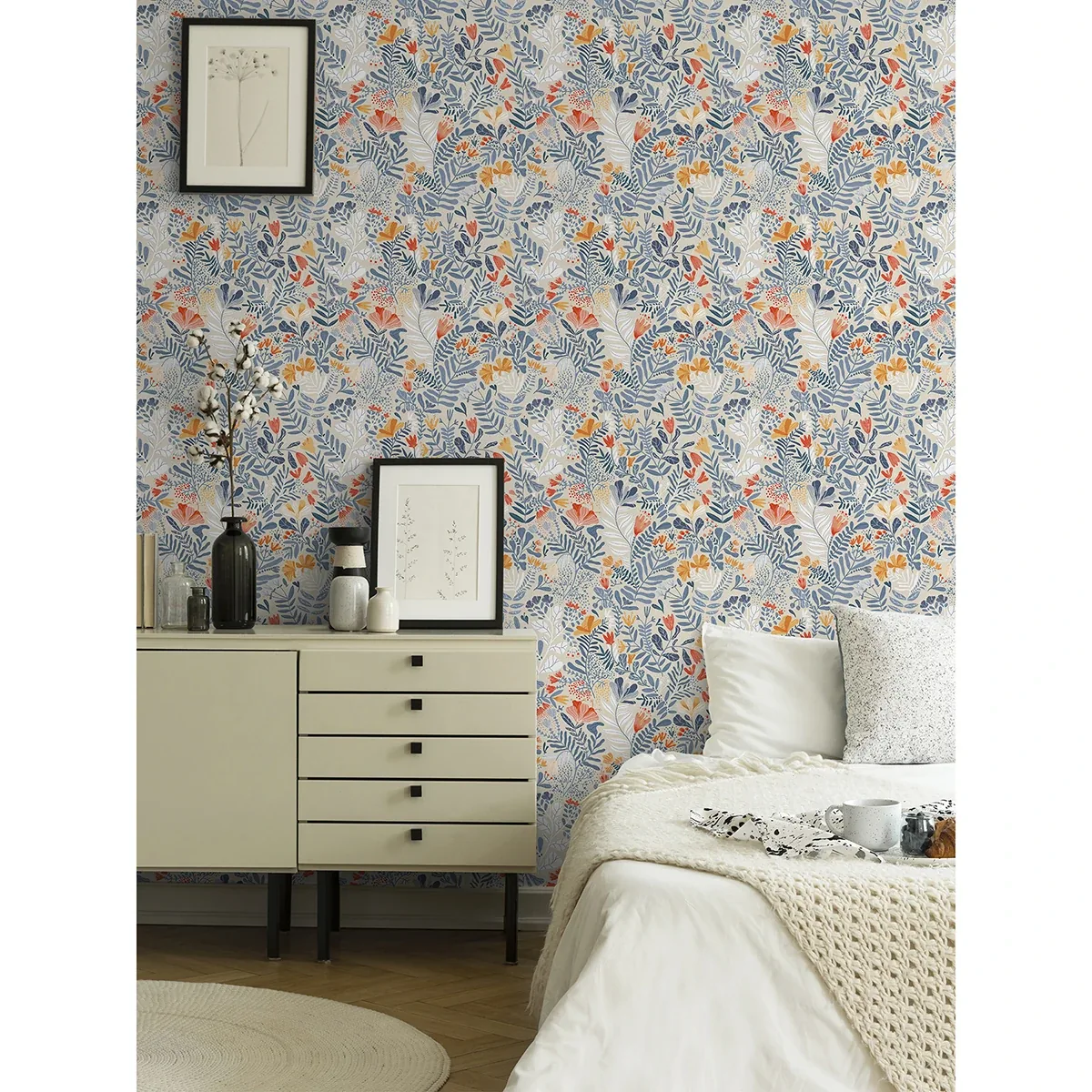 A-Street Prints Brittsommar Light blue Woodland Floral Wallpaper - SKU 2999-55013