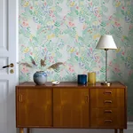 A-Street Prints Brittsommar Light Green Woodland Floral Wallpaper - SKU 4143-22007