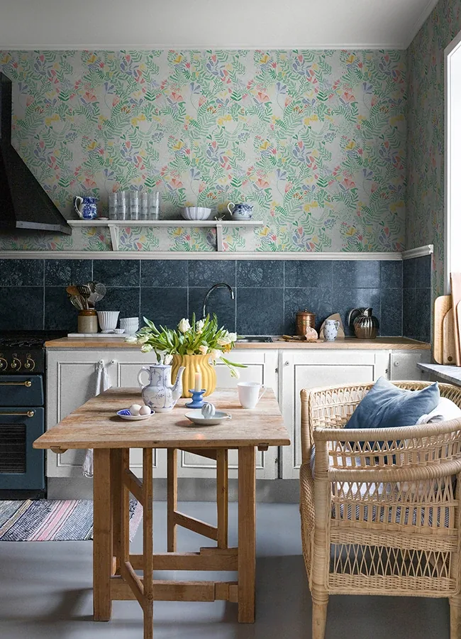 A-Street Prints Brittsommar Light Green Woodland Floral Wallpaper - SKU 4143-22007