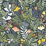 A-Street Prints Brittsommar Navy Blue Woodland Floral Wallpaper - SKU 2999-55010