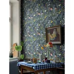 A-Street Prints Brittsommar Navy Blue Woodland Floral Wallpaper - SKU 2999-55010