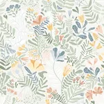 A-Street Prints Brittsommar Seafoam Woodland Floral Wallpaper - SKU 4143-22005