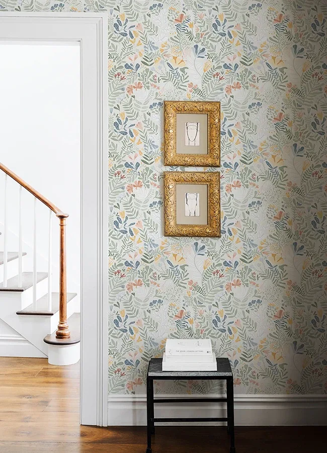 A-Street Prints Brittsommar Seafoam Woodland Floral Wallpaper - SKU 4143-22005