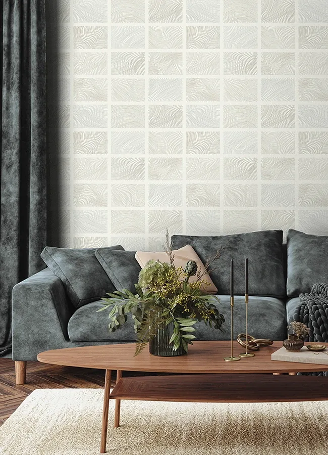 A-Street Prints Bronson Ivory Topography Wallpaper - SKU 4155-72803