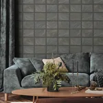 A-Street Prints Bronson Slate Topography Wallpaper - SKU 4155-72801