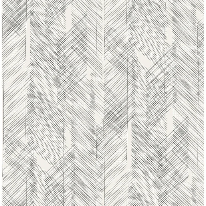 4155-27336 | Bryant Black Crosshatch Wallpaper