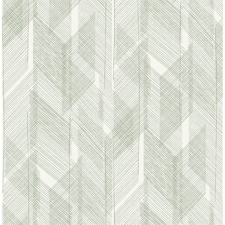 4155-27335 | Bryant Evergreen Crosshatch Wallpaper