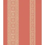 A-Street Prints Brynn Coral Paisley Stripe Wallpaper - SKU 1014-001833