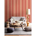 A-Street Prints Brynn Coral Paisley Stripe Wallpaper - SKU 1014-001833