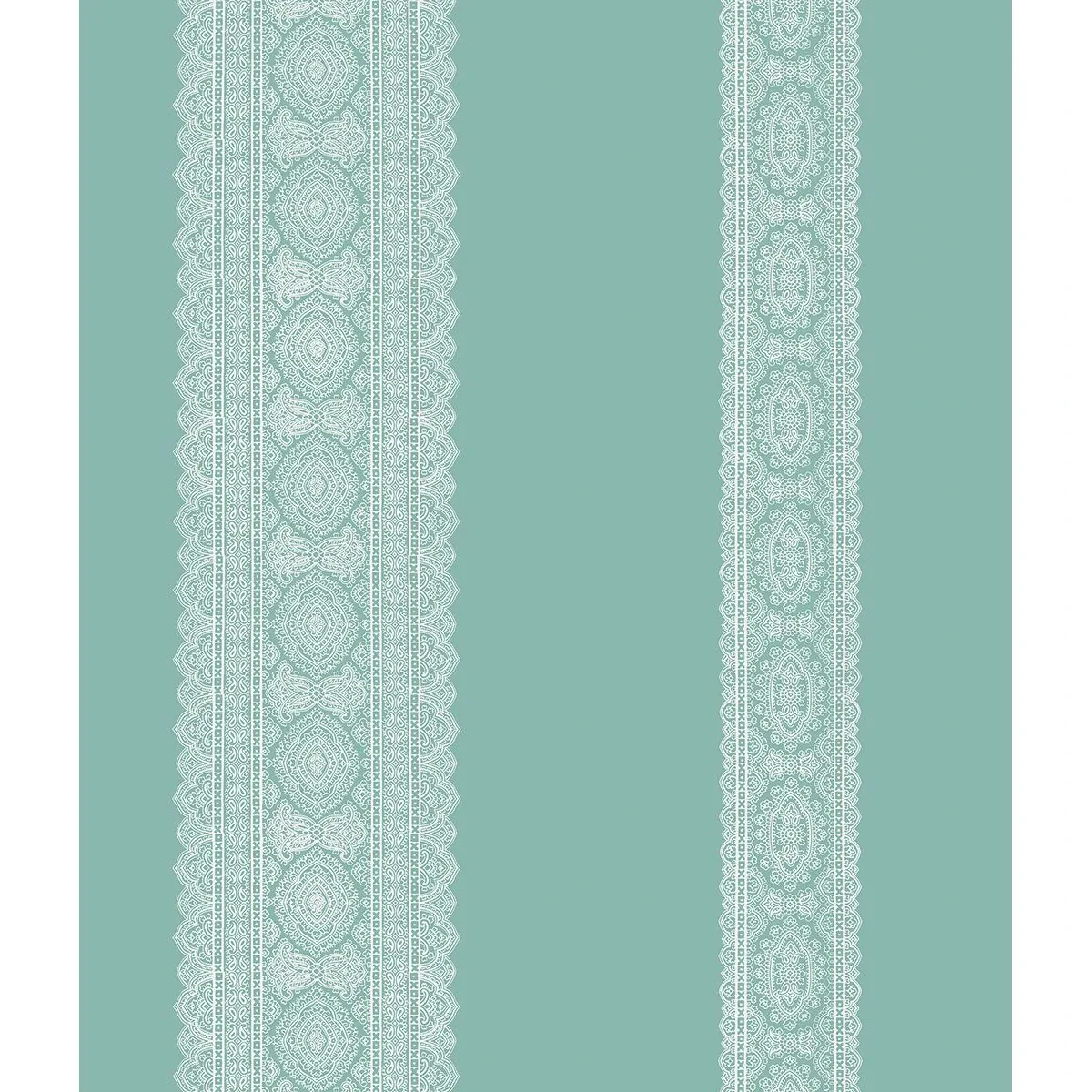 A-Street Prints Brynn Turquoise Paisley Stripe Wallpaper - SKU 1014-001834