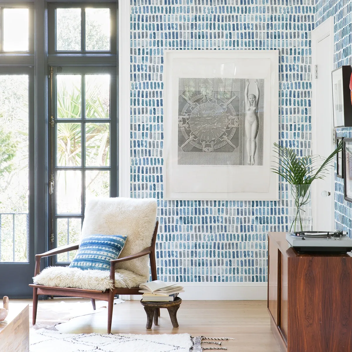 A-Street Prints Brynne Indigo Watercolor Wallpaper - SKU 2975-26224
