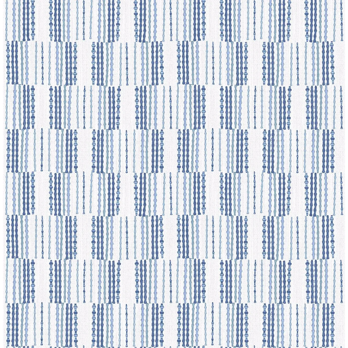 A-Street Prints Burgen Blue Geometric Linen Wallpaper - SKU 2903-25806