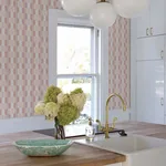 A-Street Prints Burgen Orange Geometric Linen Wallpaper - SKU 2903-25807