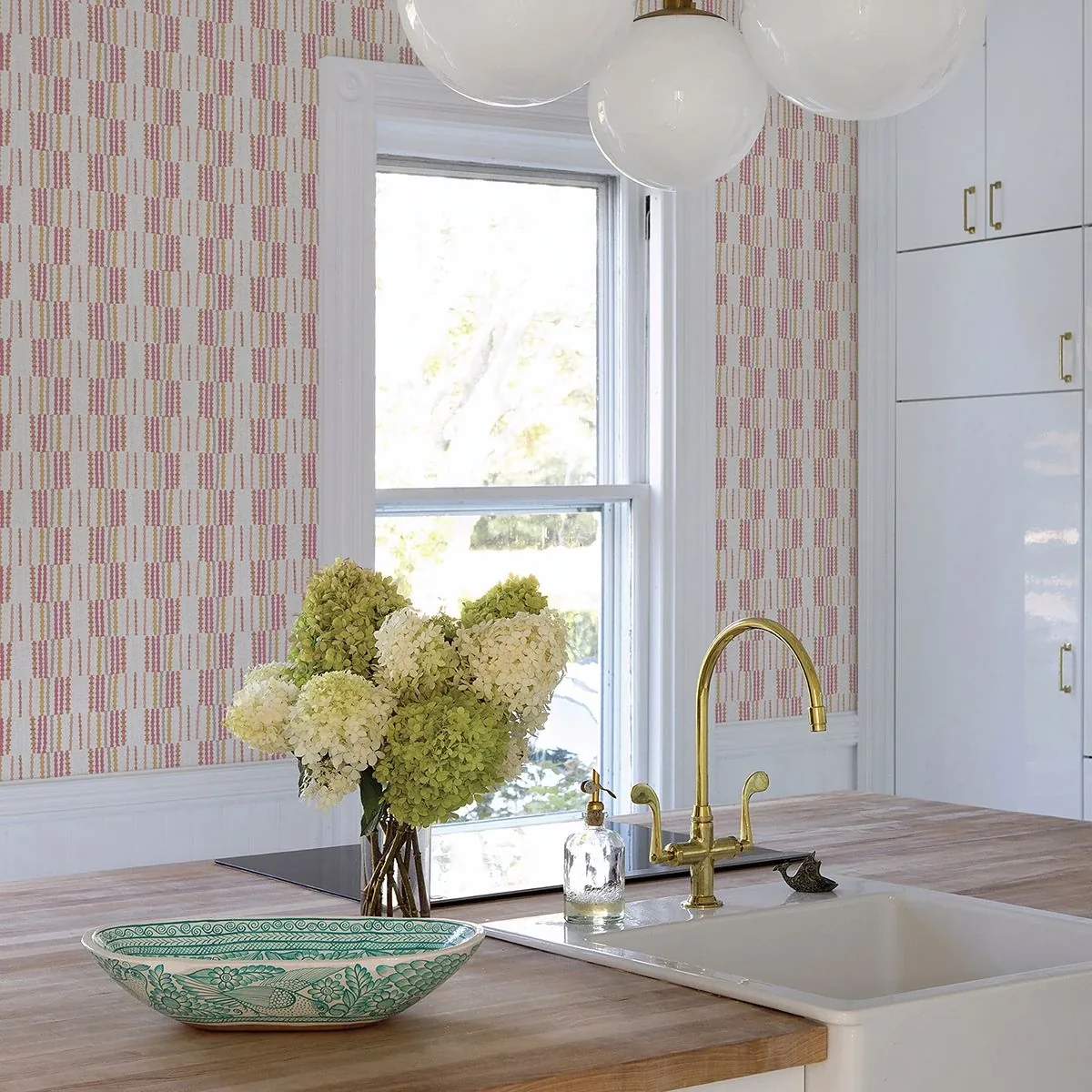 A-Street Prints Burgen Orange Geometric Linen Wallpaper - SKU 2903-25807