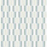 A-Street Prints Burgen Teal Geometric Linen Wallpaper - SKU 2903-25804
