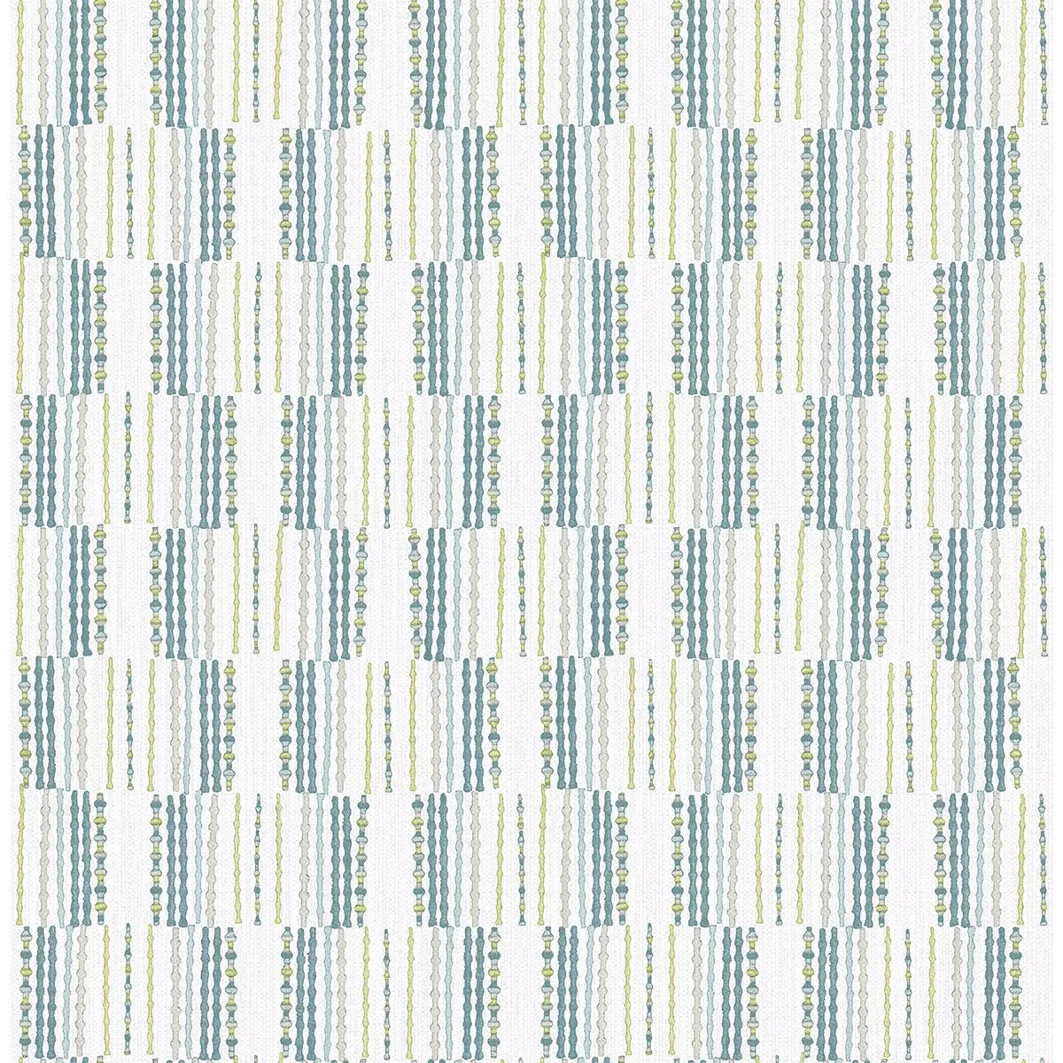 2903-25804 | Burgen Teal Geometric Linen Wallpaper