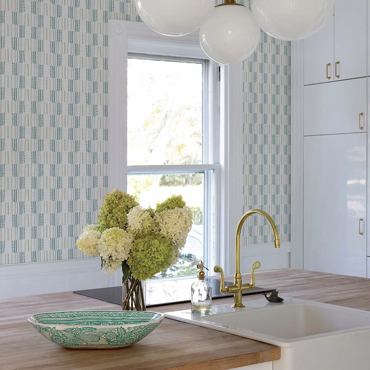 A-Street Prints Burgen Teal Geometric Linen Wallpaper - SKU 2903-25804
