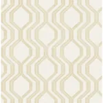 A-Street Prints Burton Gold Modern Ogee Wallpaper - SKU 4141-27103