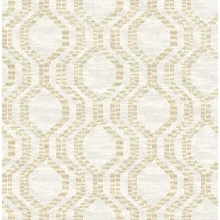 A-Street Prints Burton Gold Modern Ogee Wallpaper - SKU 4141-27103
