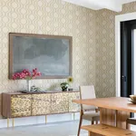 A-Street Prints Burton Gold Modern Ogee Wallpaper - SKU 4141-27103