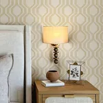A-Street Prints Burton Gold Modern Ogee Wallpaper - SKU 4141-27103