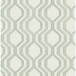 A-Street Prints Burton Green Modern Ogee Wallpaper - SKU 4141-27105