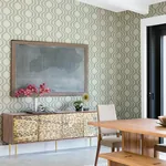 A-Street Prints Burton Green Modern Ogee Wallpaper - SKU 4141-27105
