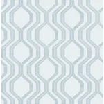 A-Street Prints Burton Light Blue Modern Ogee Wallpaper - SKU 4141-27102