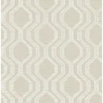 A-Street Prints Burton Neutral Modern Ogee Wallpaper - SKU 4141-27100