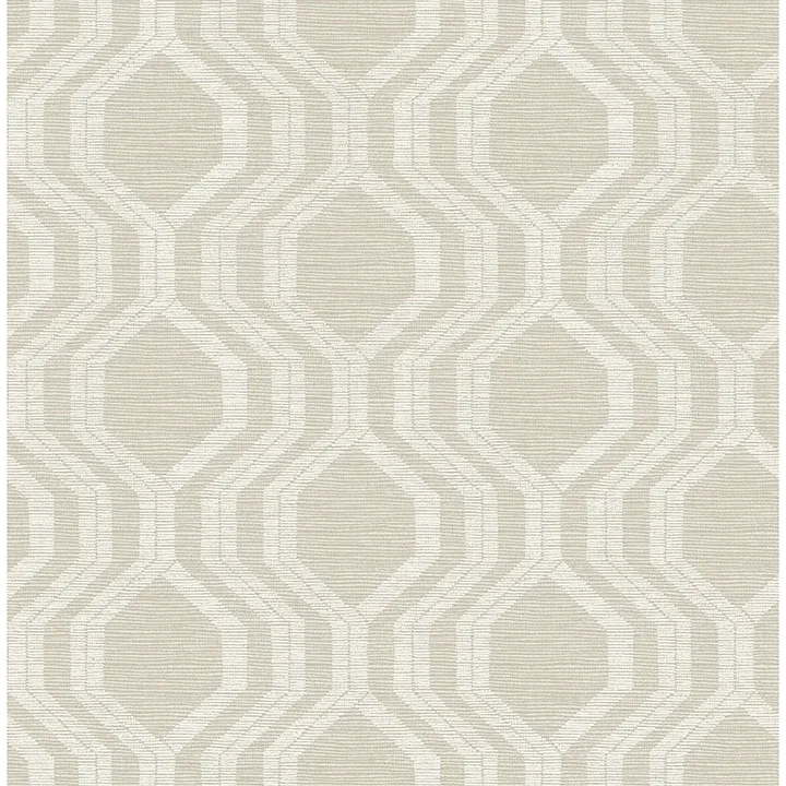 4141-27100 | Burton Neutral Modern Ogee Wallpaper