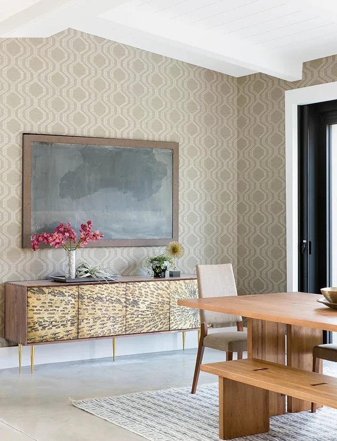 A-Street Prints Burton Neutral Modern Ogee Wallpaper - SKU 4141-27100