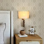 A-Street Prints Burton Neutral Modern Ogee Wallpaper - SKU 4141-27100