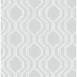 A-Street Prints Burton Pewter Modern Ogee Wallpaper - SKU 4141-27101