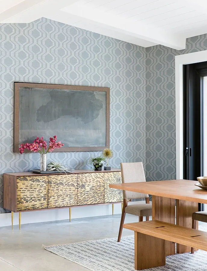 A-Street Prints Burton Pewter Modern Ogee Wallpaper - SKU 4141-27101