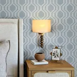 A-Street Prints Burton Pewter Modern Ogee Wallpaper - SKU 4141-27101