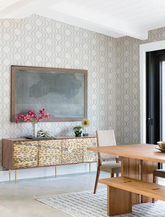 A-Street Prints Burton Silver Modern Ogee Wallpaper - SKU 4141-27104