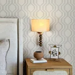 A-Street Prints Burton Silver Modern Ogee Wallpaper - SKU 4141-27104